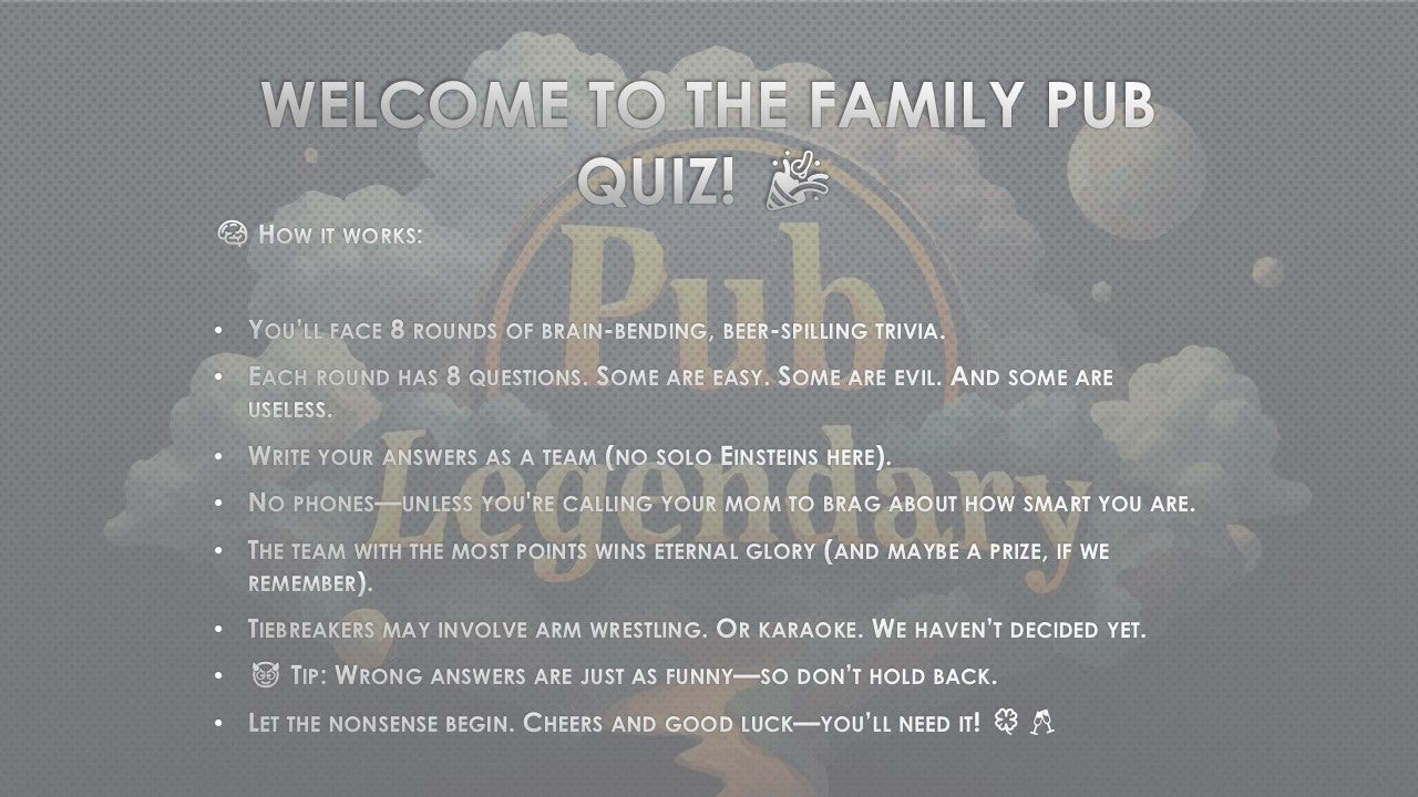 The Family Pub Quiz XL
